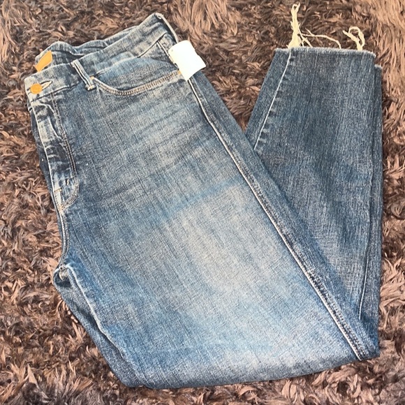 NWT Mother Denim High Waisted Double Looker Ankle Fray, Fruit Carts Size 32 $248 - Picture 2 of 7